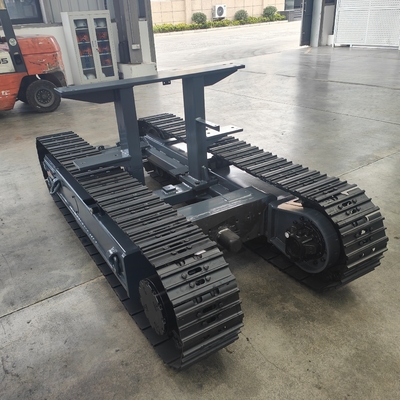 Quadro de trilho de 8 T de aço de rastreamento Subtrelha para oficinas de reparação de máquinas Chassis com trilho