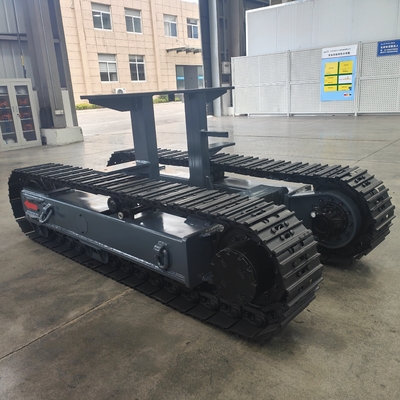 Quadro de trilho de 8 T de aço de rastreamento Subtrelha para oficinas de reparação de máquinas Chassis com trilho