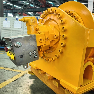25T de alta torque de reboque do motor de linha de arame Vínculo hidráulico para o poste da bandeira Velocidade 0-40m/min