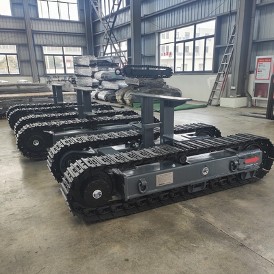 Quadro de trilho de 8 T de aço de rastreamento Subtrelha para oficinas de reparação de máquinas Chassis com trilho