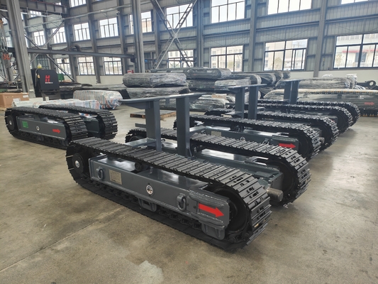 Quadro de trilho de 8 T de aço de rastreamento Subtrelha para oficinas de reparação de máquinas Chassis com trilho