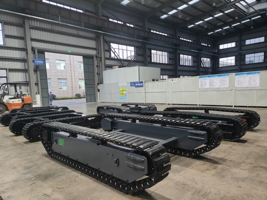 TR600 Custom 120KG Carga útil de controle remoto de todos os terrenos Chassi de rastreador de pista de borracha para robô UGV