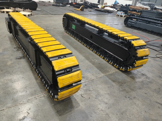 Construção 35T sistema de chassi de borracha e aço com motor de viagem hidráulico