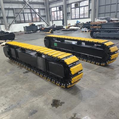 Construção 35T sistema de chassi de borracha e aço com motor de viagem hidráulico