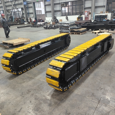 Construção 35T sistema de chassi de borracha e aço com motor de viagem hidráulico