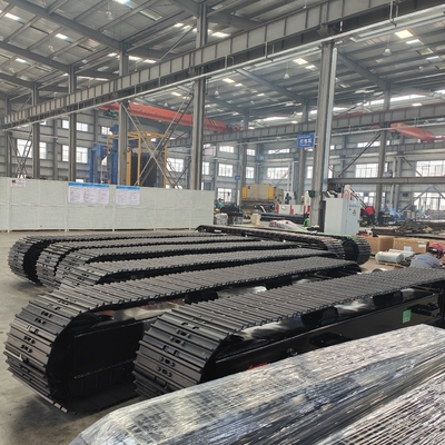 Projeto de chassis de carris de aço de 20 toneladas para obras de construção de escavadeiras e escavadeiras