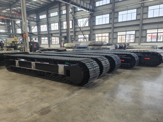 Projeto de chassis de carris de aço de 20 toneladas para obras de construção de escavadeiras e escavadeiras