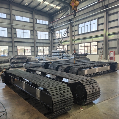 Projeto de chassis de carris de aço de 20 toneladas para obras de construção de escavadeiras e escavadeiras