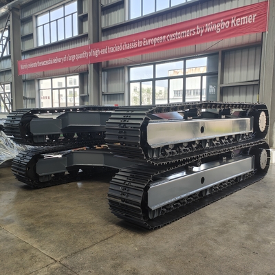 Plataforma de subcarroça de engatinho de borracha elétrica personalizada 20T para indústria agrícola