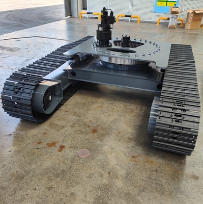 Mineração de energia 10T Chassi de subbaixo de trilho de borracha personalizado para veículos crawler
