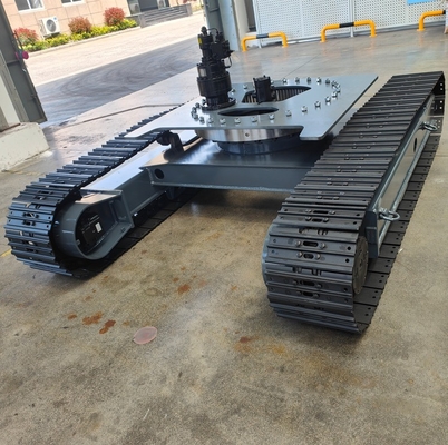 Mineração de energia 10T Chassi de subbaixo de trilho de borracha personalizado para veículos crawler