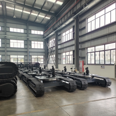 Mineração de energia 10T Chassi de subbaixo de trilho de borracha personalizado para veículos crawler