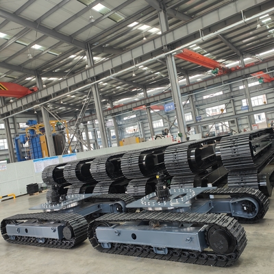Mineração de energia 10T Chassi de subbaixo de trilho de borracha personalizado para veículos crawler