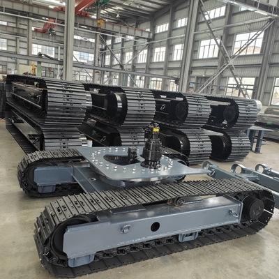 Mineração de energia 10T Chassi de subbaixo de trilho de borracha personalizado para veículos crawler