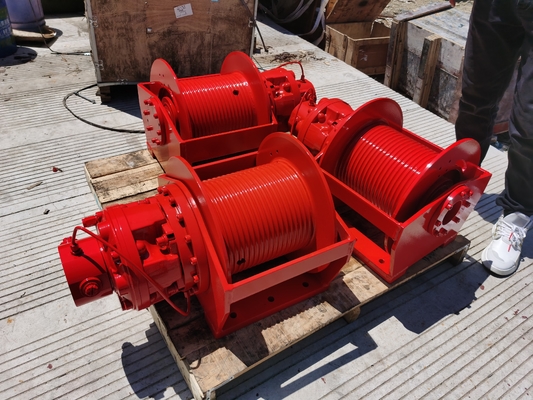 Guincho hidráulico de tambor único de aço de 3 toneladas com fonte de energia hidráulica