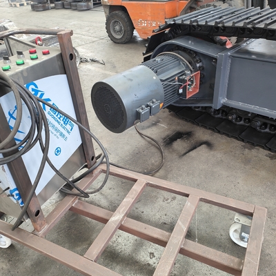 10-35 toneladas de motor elétrico de acelerador de trilho de aço chassi de rastreador para triturador de excavadora de plataforma de perfuração