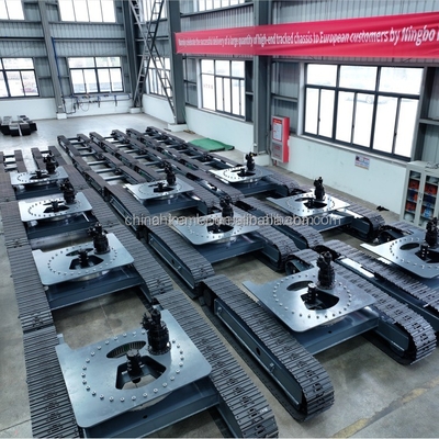 Chassis de subcarro de pista para mineração triturador móvel em oficinas de reparação de máquinas