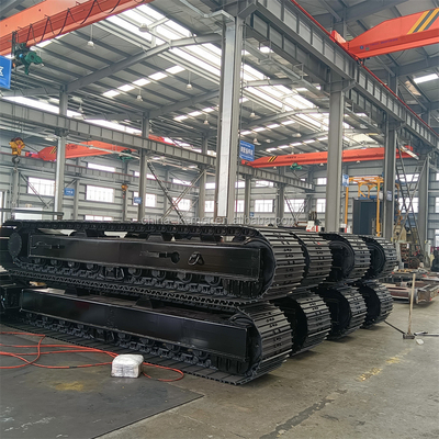 Chassis de carris de aço pesado de 25 toneladas para máquinas industriais e para carroças resistentes