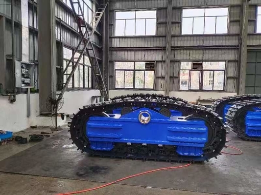 Chassi de faixa de tração equipado com motor de viagem para capacidade de carga de 80 toneladas