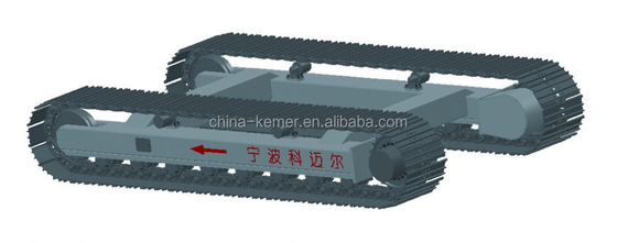 Motor de viagem e caixa de engrenagens motorizadas Chassis de pista de 12 toneladas para manuseio de materiais resistentes