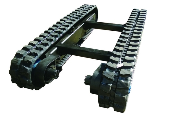 Chassi de 6 toneladas de trilho de borracha para lojas de materiais de construção e velocidade de 0-3.8 km/h